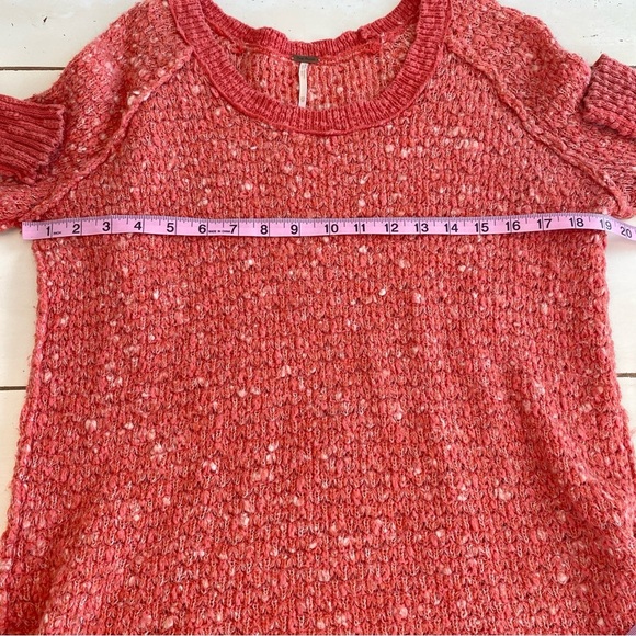 Free People Chunky Pullover Sweater Women’s XS Coral Wool Blend - Picture 6 of 8